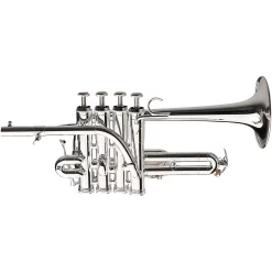 Best Pirce 🌟 Adams Adams P1 Selected Series Professional Bb/A Piccolo Trumpet Silver Plated Gold Brass Bell 🌟