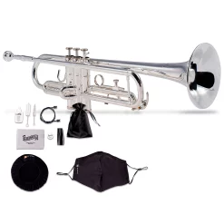 Hot Sale ???? Allora Allora ATR-250 Silver Student Trumpet Value Bundle ????